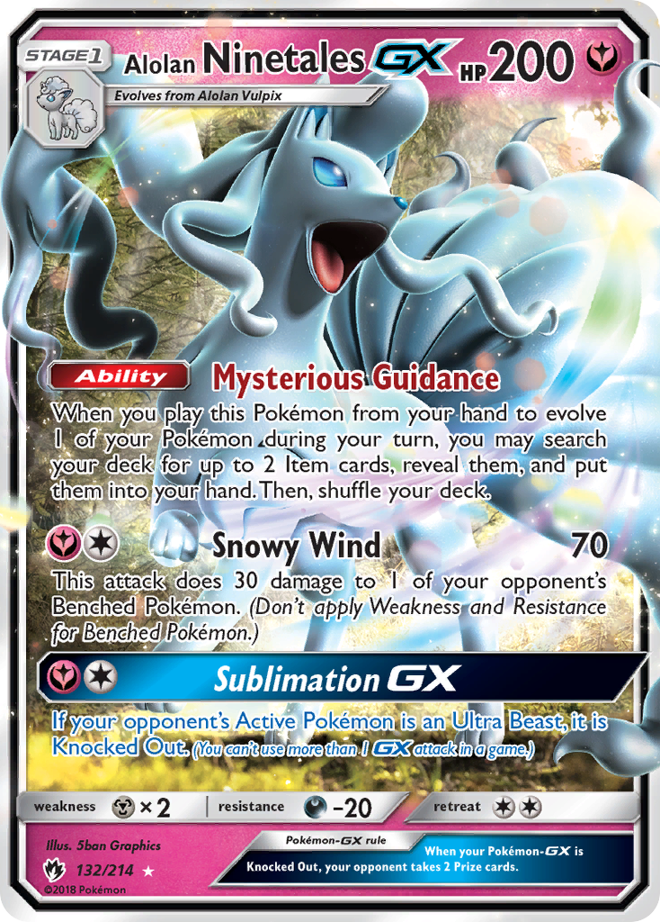 Alolan Ninetales GX (132/214) [Sun & Moon: Lost Thunder] | Good Games Modbury