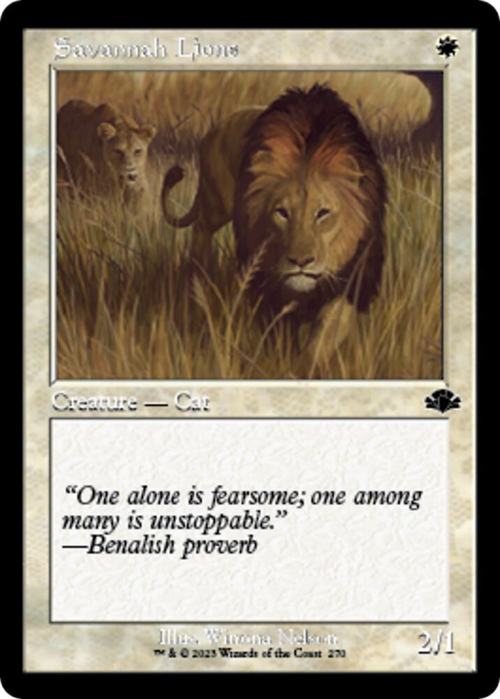 Savannah Lions 270/261 (Dominaria Remastered)  - Retro | Good Games Modbury