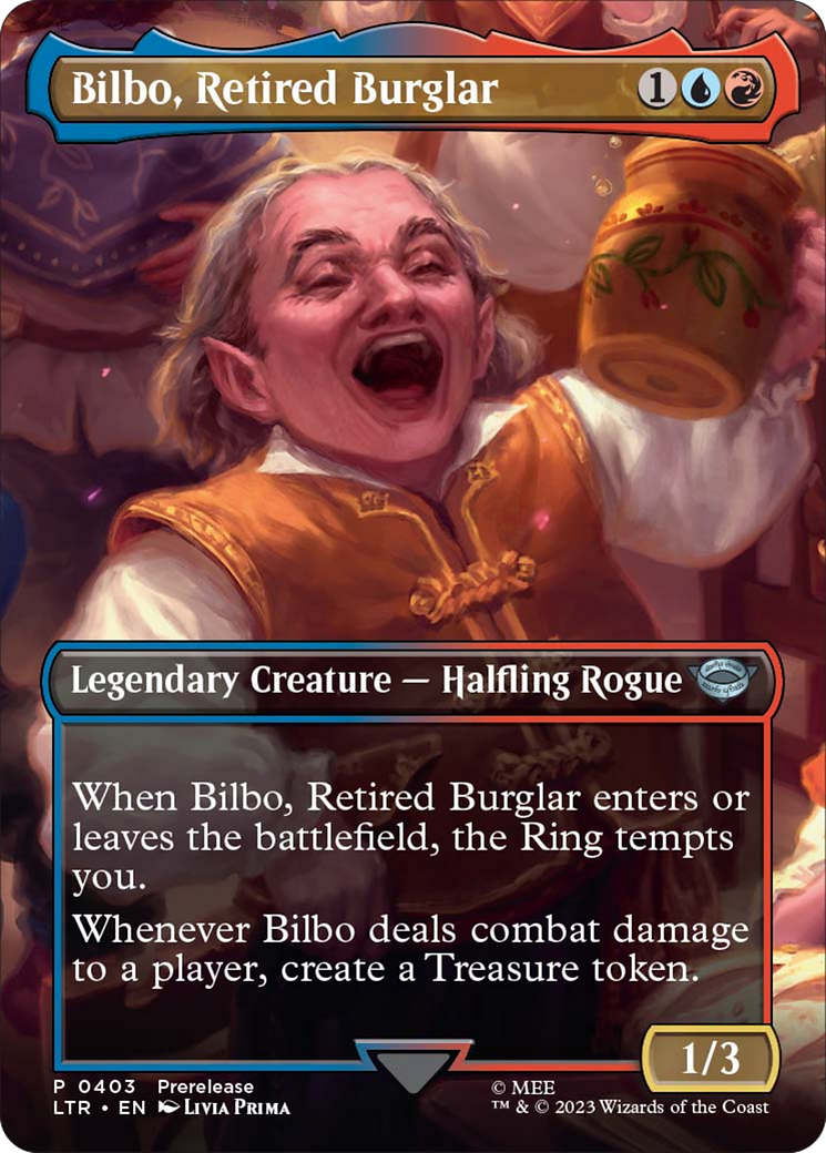 Bilbo, Retired Burglar (Borderless Alternate Art) [The Lord of the Rings: Tales of Middle-Earth] | Good Games Modbury