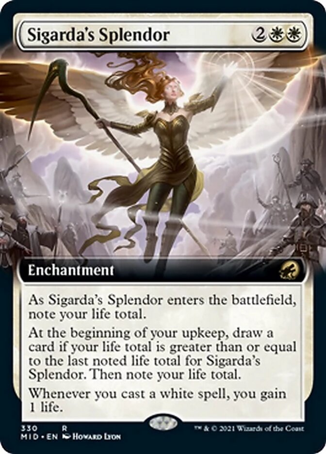 Sigarda's Splendor (Extended Art) [Innistrad: Midnight Hunt] | Good Games Modbury