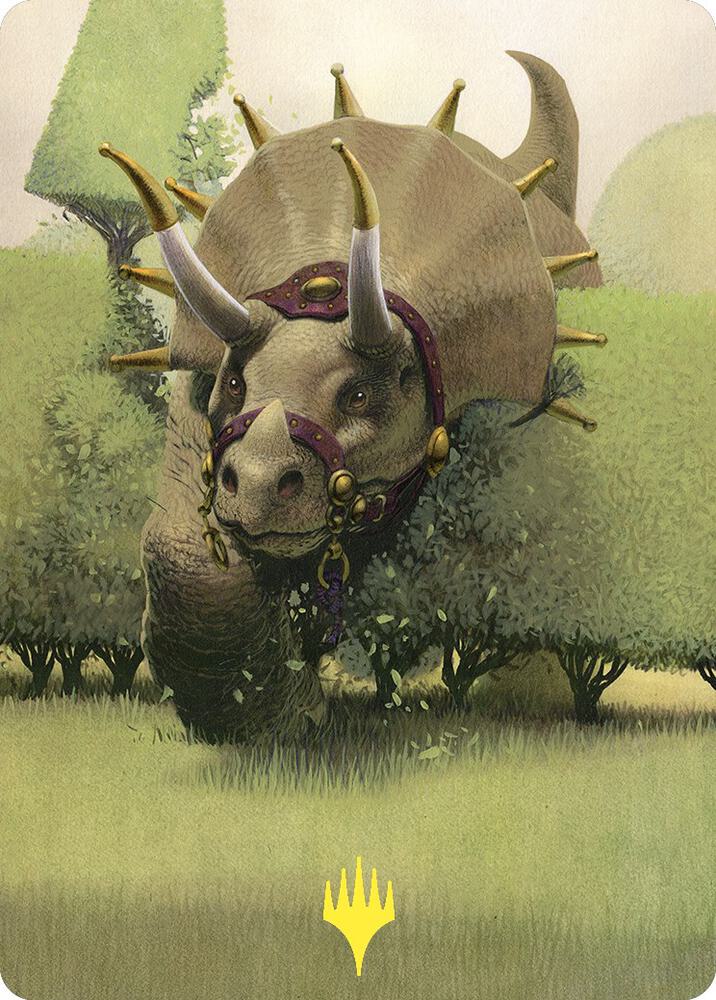 Regal Behemoth Art Card Gold Stamped 43 (Art Series: Commander Masters)  | Good Games Modbury