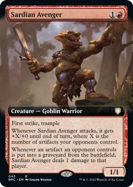 Sardian Avenger Extended Art 43/40 (Commander: The Brothers' War)  | Good Games Modbury
