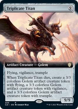 Triplicate Titan Extended Art 406/81 (Commander 2021)  | Good Games Modbury