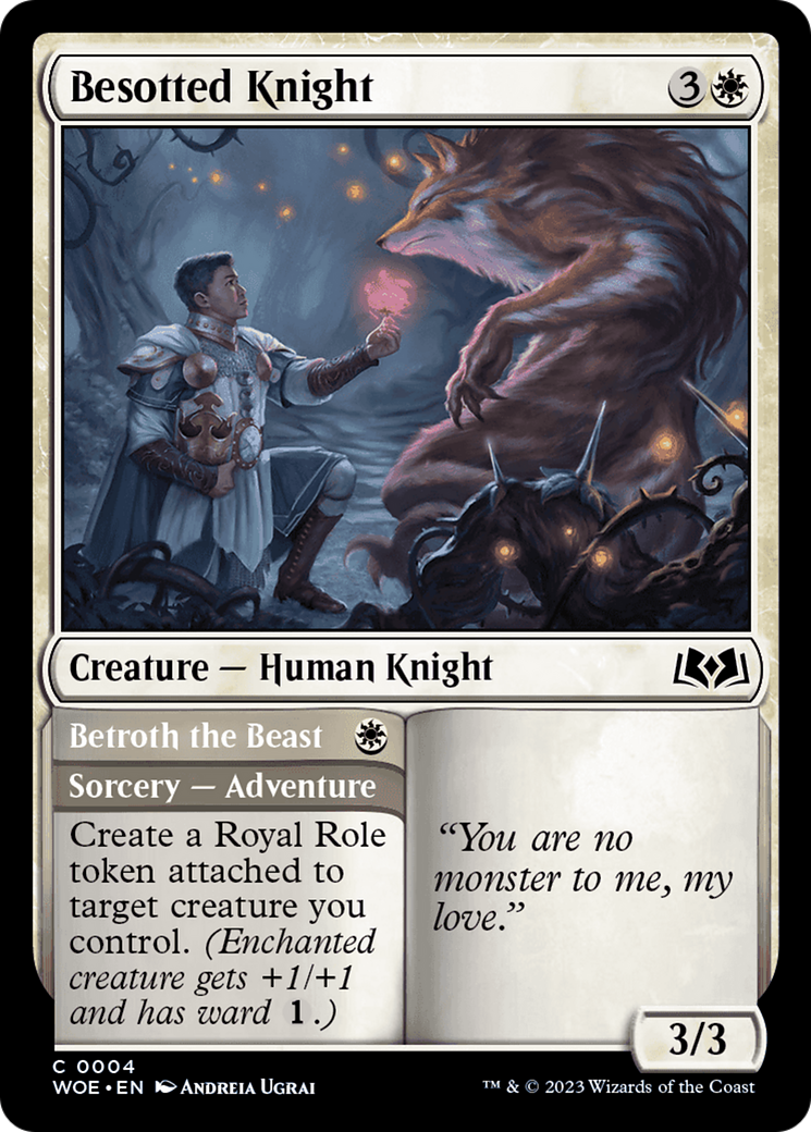 Besotted Knight // Betroth the Beast [Wilds of Eldraine] | Good Games Modbury