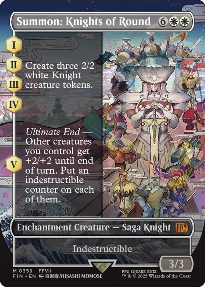 Summon: Knights of Round 359 (FINAL FANTASY)  - Borderless Foil | Good Games Modbury