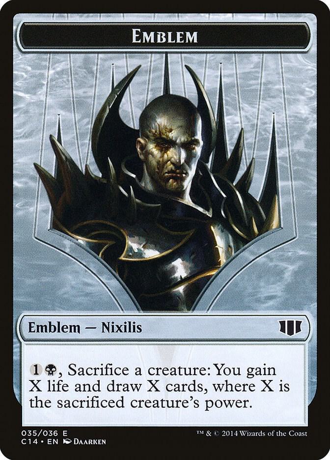 Emblem Ob Nixilis of the Black Oath Zombie Double Sided Token 35 // 16 (Commander 2014)  | Good Games Modbury