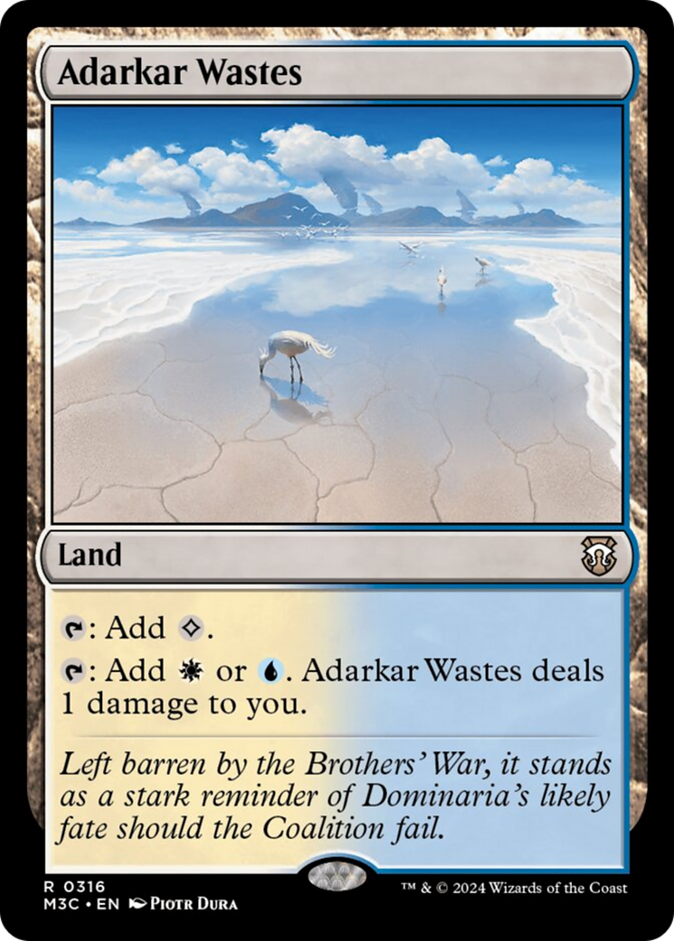 Adarkar Wastes (Ripple Foil) [Modern Horizons 3 Commander] | Good Games Modbury