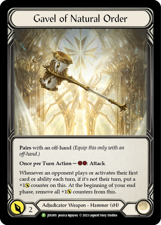 Gavel of Natural Order [JDG006] (Promo)  Cold Foil | Good Games Modbury