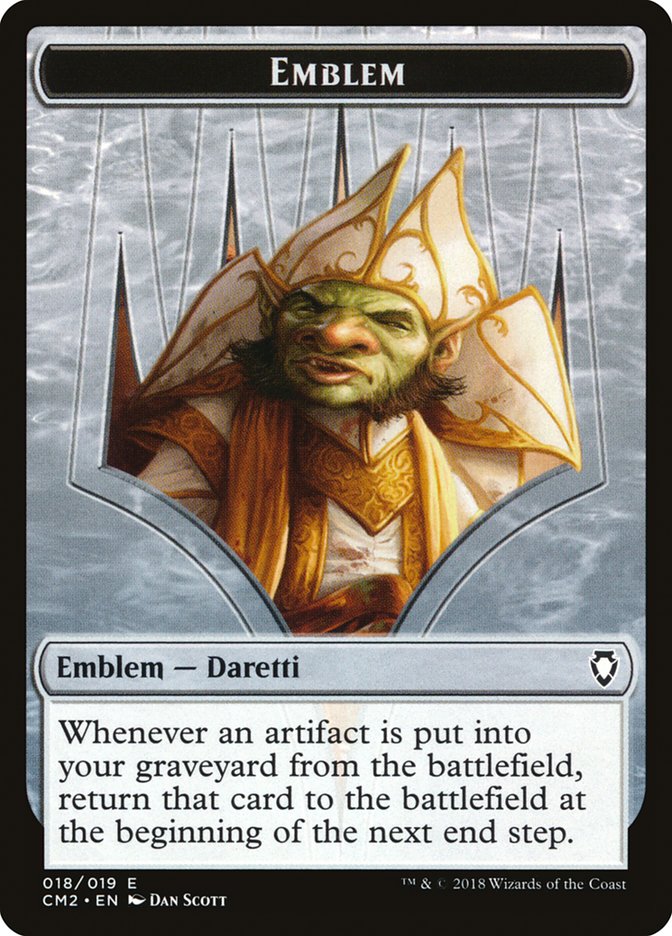 Daretti, Scrap Savant Emblem [Commander Anthology Volume II Tokens] | Good Games Modbury