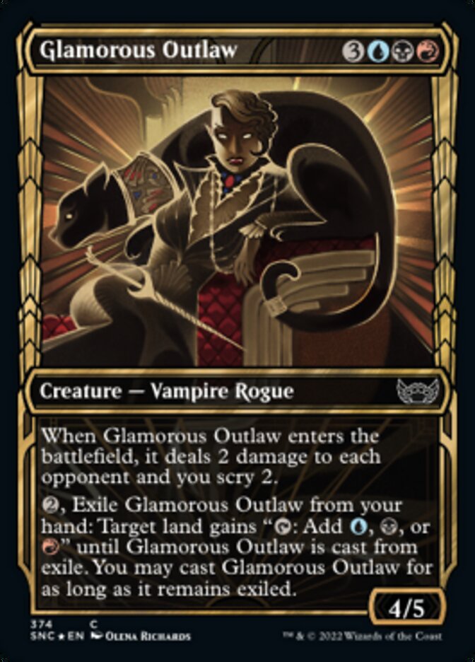 Glamorous Outlaw (Showcase Golden Age Gilded Foil) [Streets of New Capenna] | Good Games Modbury