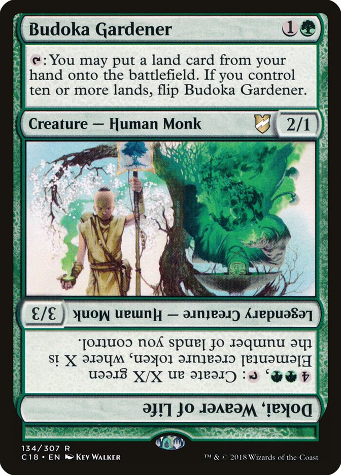 Budoka Gardener // Dokai, Weaver of Life 134/307 (Commander 2018)  | Good Games Modbury