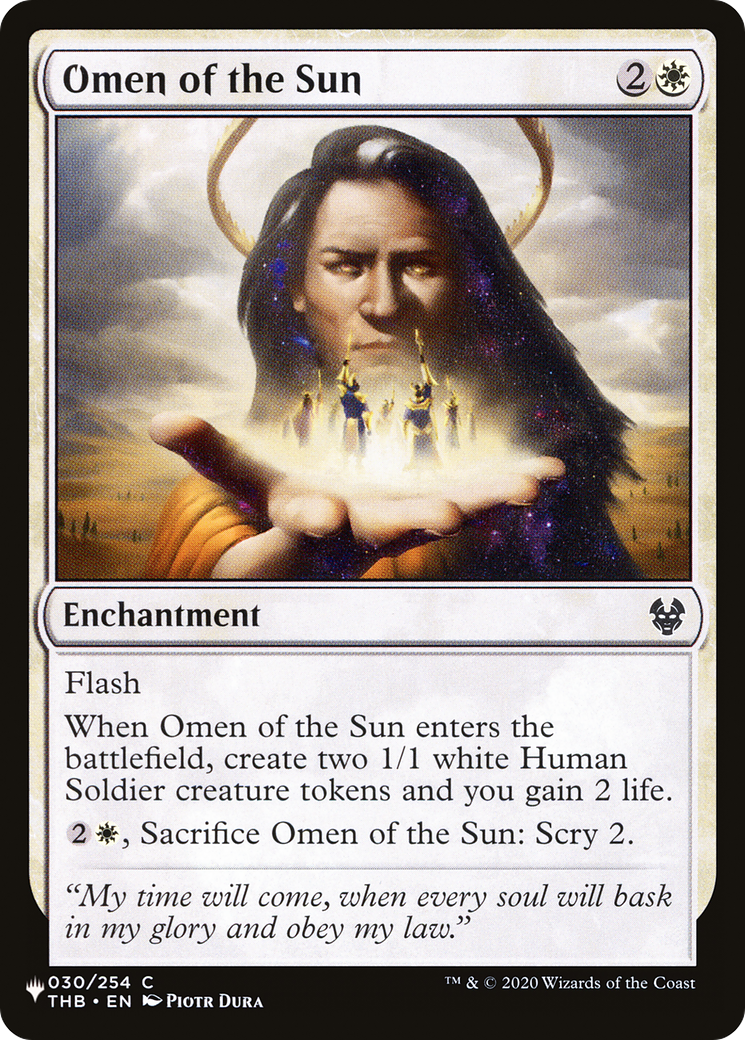 Omen of the Sun [The List Reprints] | Good Games Modbury