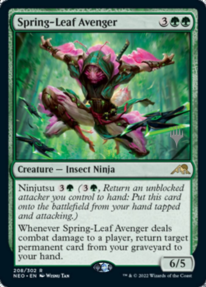 Spring-Leaf Avenger (Promo Pack) [Kamigawa: Neon Dynasty Promos] | Good Games Modbury