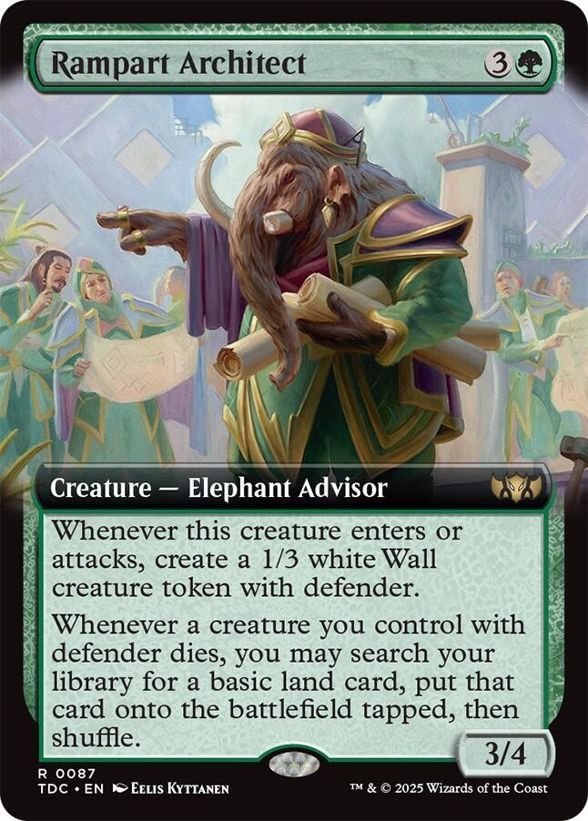 Rampart Architect 87 (Commander: Tarkir: Dragonstorm)  - Extended Art | Good Games Modbury