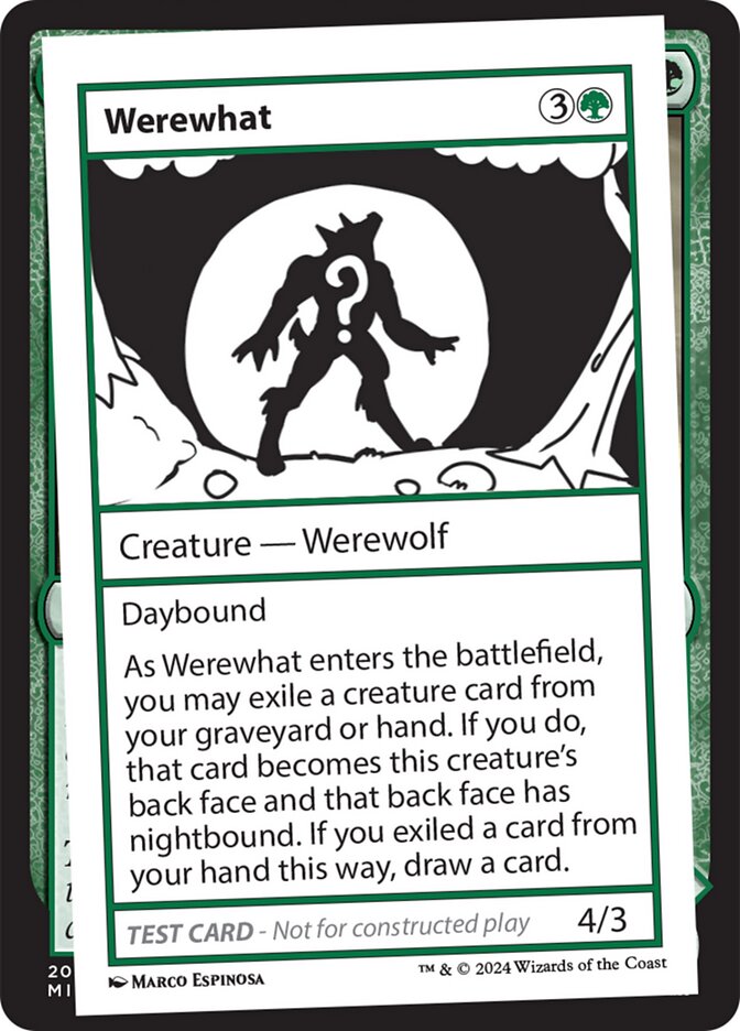 Werewhat 587/390 (Mystery Booster 2 Playtest Cards)  | Good Games Modbury