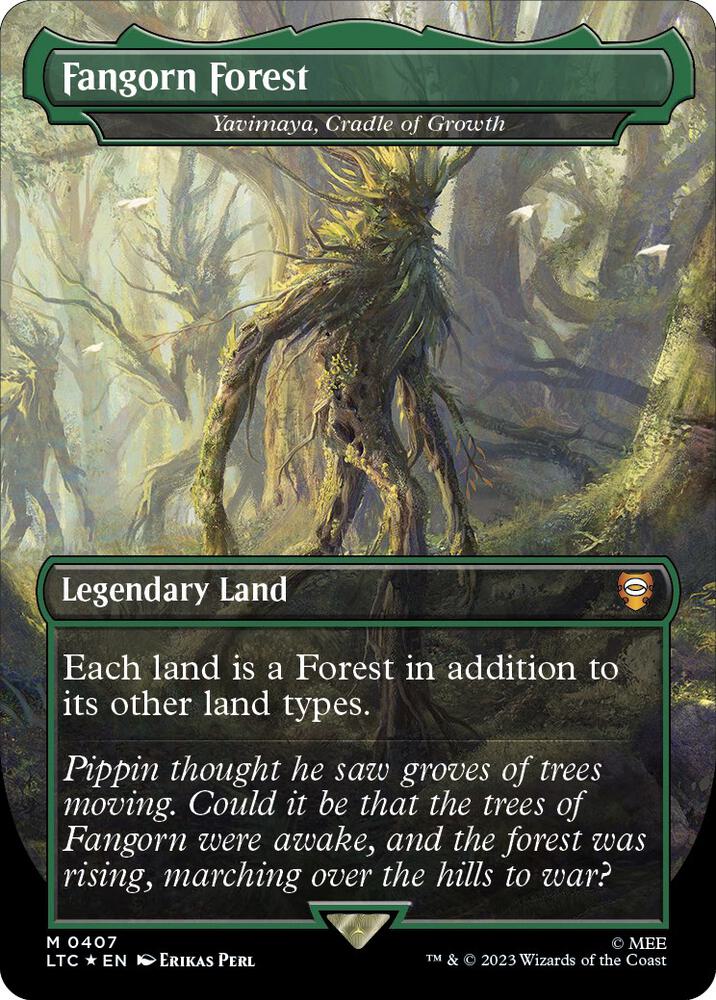 Fangorn Forest - Yavimaya, Cradle of Growth 407 (Commander: The Lord of the Rings: Tales of Middle-earth)  - Borderless Surge Foil | Good Games Modbury