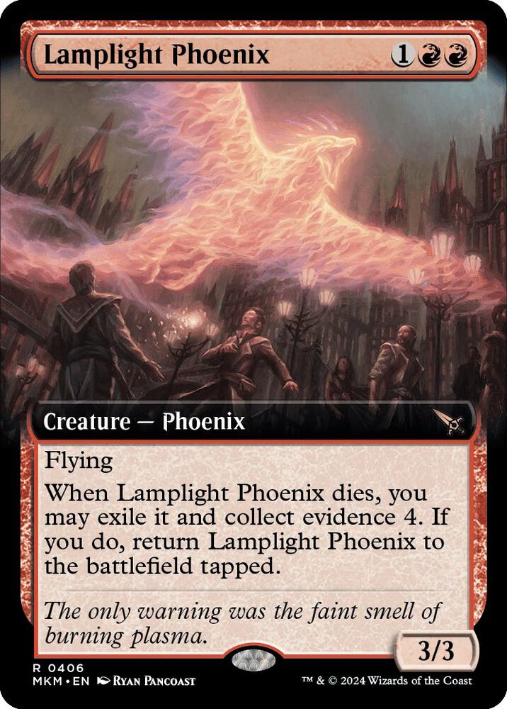 Lamplight Phoenix 406/286 (Murders at Karlov Manor)  - Extended Art | Good Games Modbury