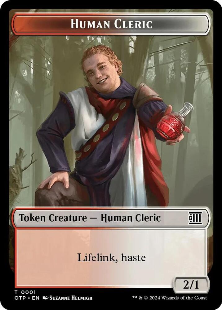 Human Cleric Plot Double Sided Token 1 // 20 (Outlaws of Thunder Junction: Breaking News)  | Good Games Modbury