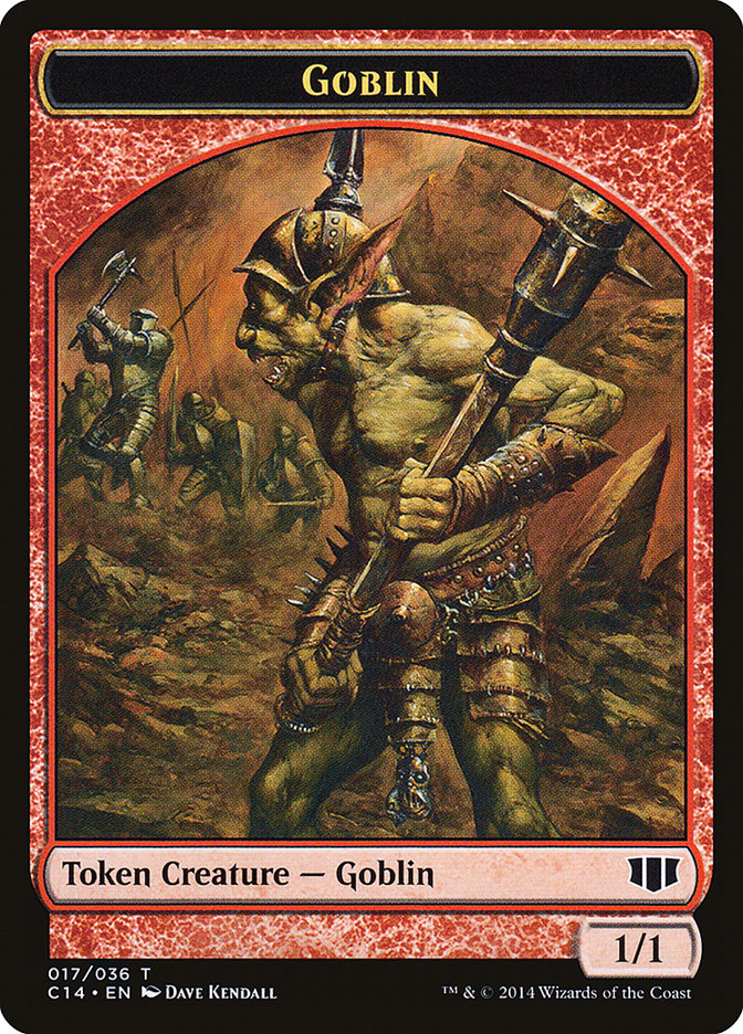 Goblin // Goat Double-Sided Token [Commander 2014 Tokens] | Good Games Modbury