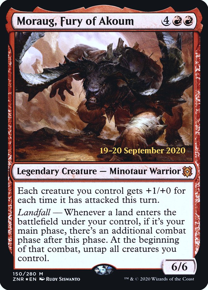 Moraug, Fury of Akoum [Zendikar Rising Prerelease Promos] | Good Games Modbury