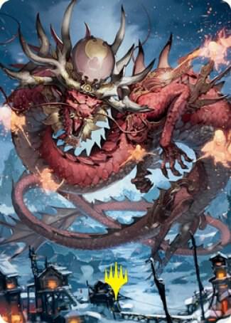 Atsushi the Blazing Sky Art Card 61 81 Gold Stamped Signature 61 (Art Series: Kamigawa: Neon Dynasty)  | Good Games Modbury