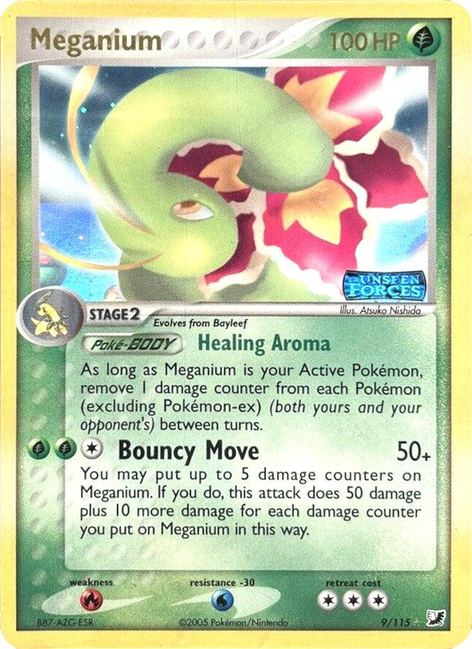 Meganium (9/115) (Stamped) [EX: Unseen Forces] | Good Games Modbury