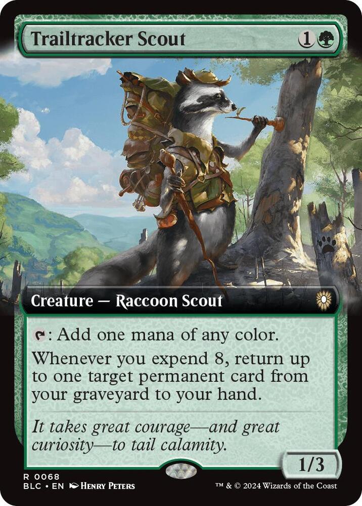 Trailtracker Scout 68/40 (Commander: Bloomburrow)  - Extended Art | Good Games Modbury