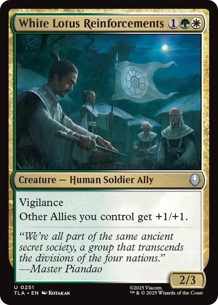 White Lotus Reinforcements 251/286 (Avatar: The Last Airbender)  - Foil | Good Games Modbury