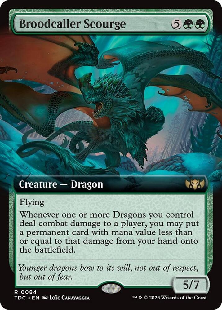 Broodcaller Scourge 84 (Commander: Tarkir: Dragonstorm)  - Extended Art | Good Games Modbury