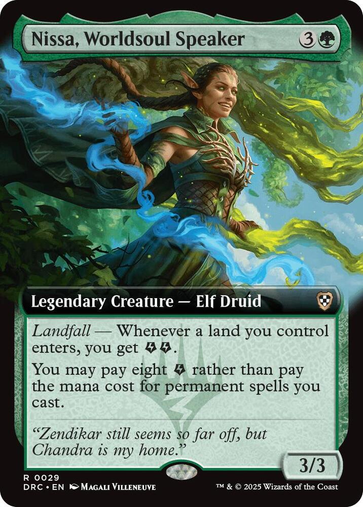 Nissa, Worldsoul Speaker 29/187 (Commander: Aetherdrift)  - Extended Art | Good Games Modbury