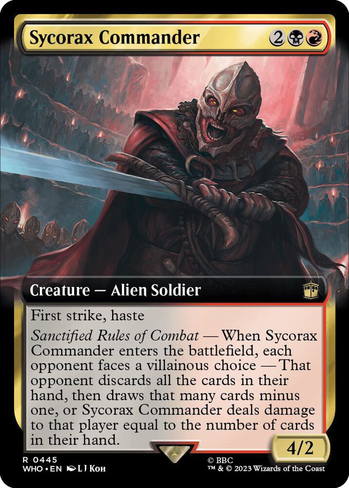 Sycorax Commander 445/331 (Universes Beyond: Doctor Who)  - Extended Art Foil | Good Games Modbury