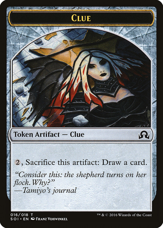 Clue Token (016/018) [Shadows over Innistrad Tokens] | Good Games Modbury