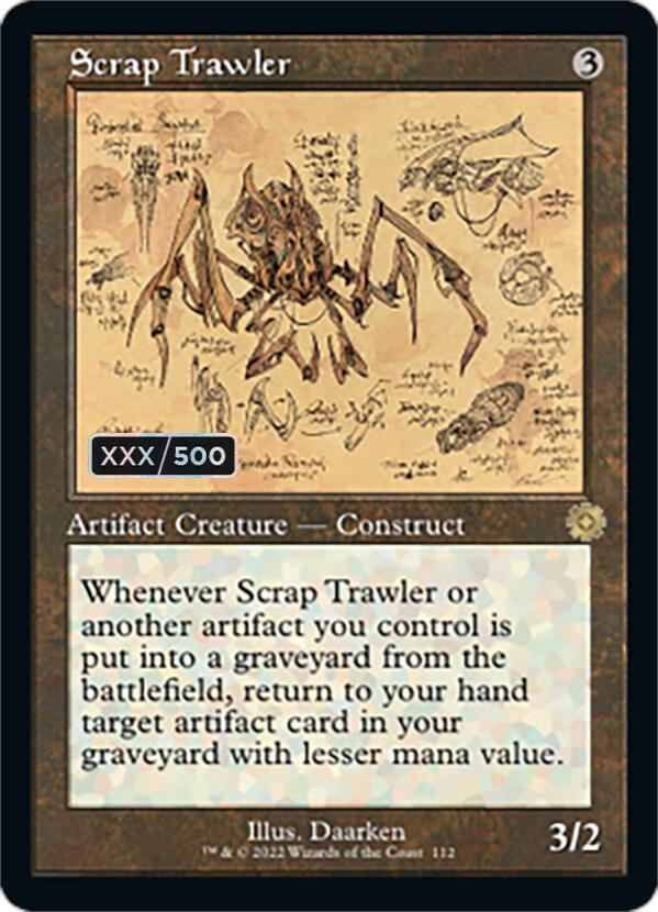 Scrap Trawler Schematic Serial Numbered 112z/63 (The Brothers' War: Retro Frame Artifacts)  - Foil | Good Games Modbury