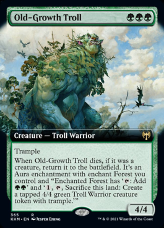 Old-Growth Troll (Extended Art) [Kaldheim] | Good Games Modbury