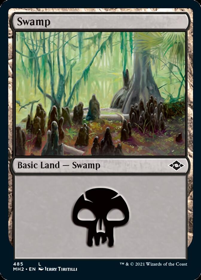 Swamp (485) (Foil Etched) [Modern Horizons 2] | Good Games Modbury