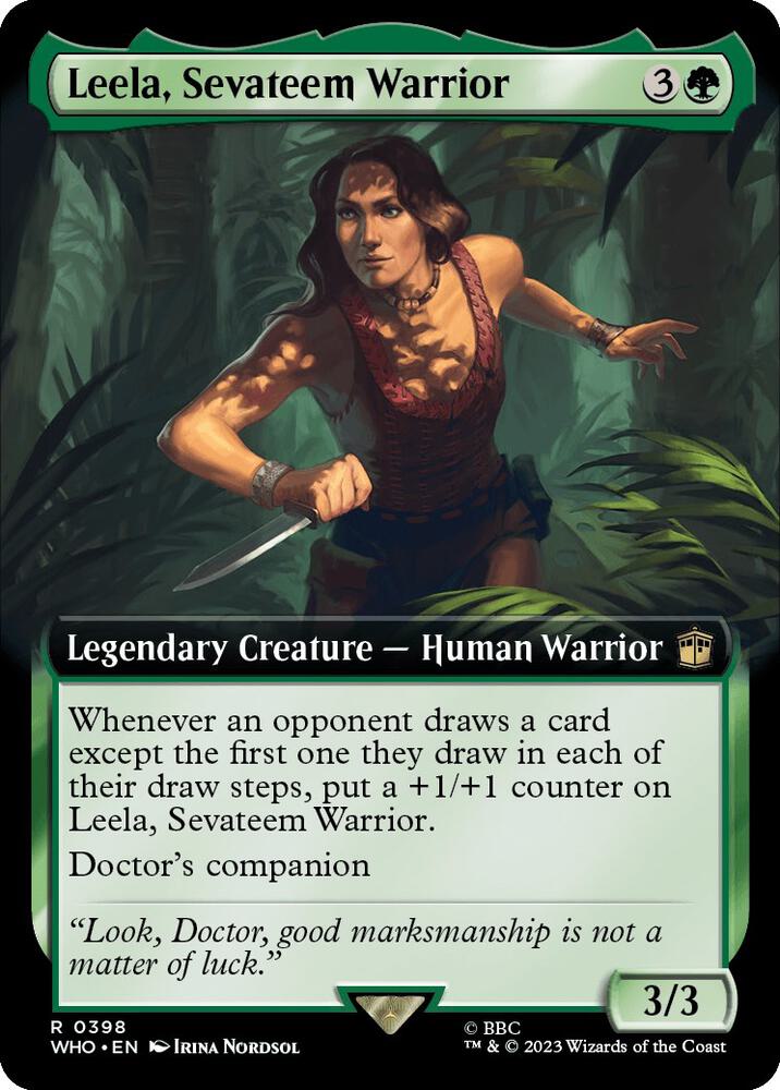 Leela, Sevateem Warrior 398/331 (Universes Beyond: Doctor Who)  - Extended Art Foil | Good Games Modbury