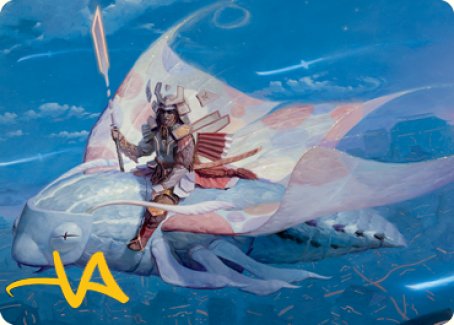 Sky-Blessed Samurai Art Card (Gold-Stamped Signature) [Kamigawa: Neon Dynasty Art Series] | Good Games Modbury
