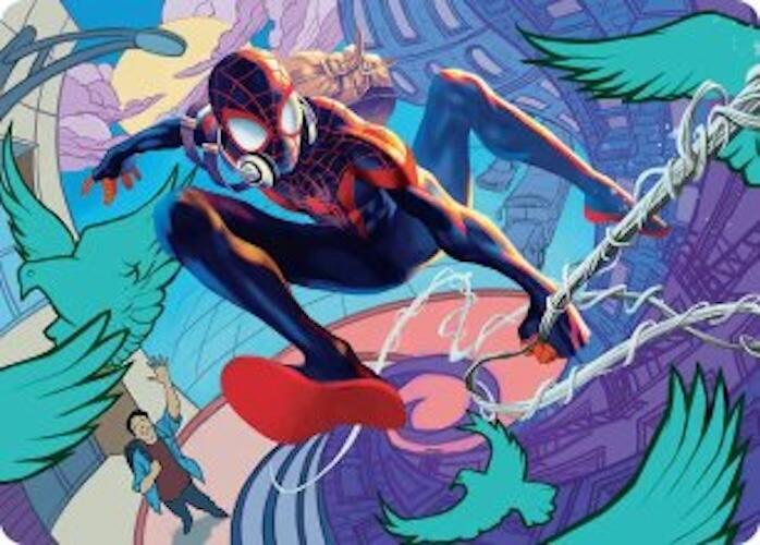 Spider Man Brooklyn Visionary Art Card 20 (Art Series: Marvel's Spider-Man)  | Good Games Modbury