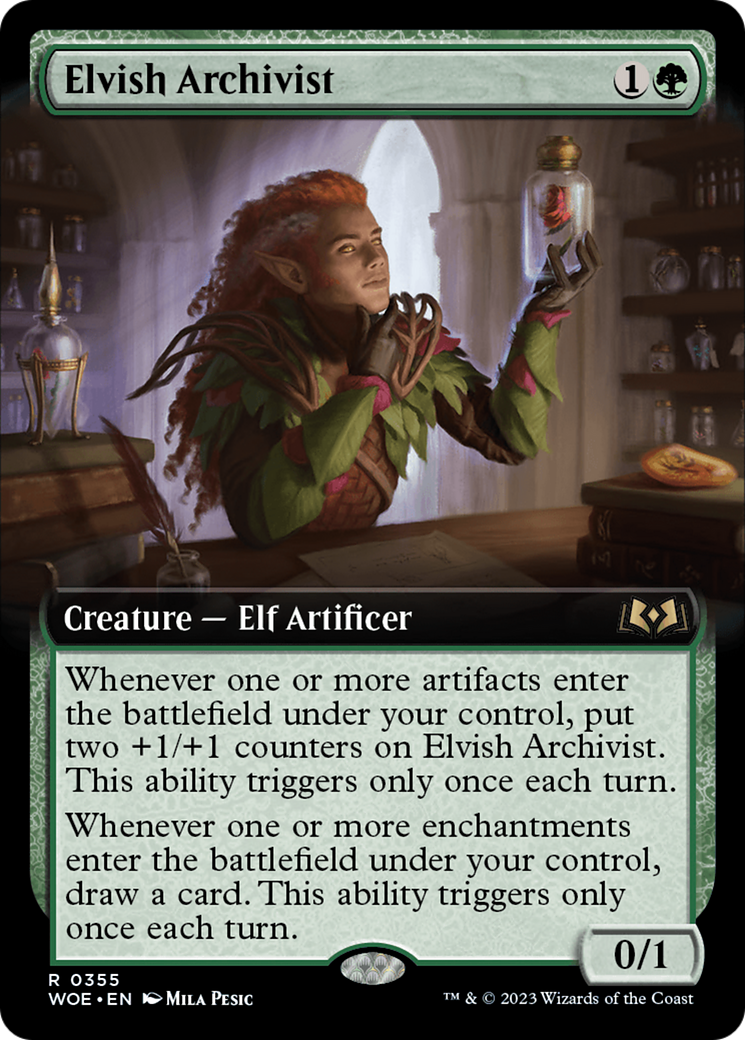 Elvish Archivist (Extended Art) [Wilds of Eldraine] | Good Games Modbury