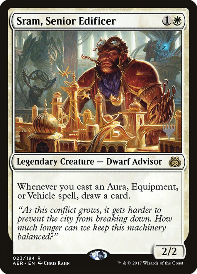 Sram, Senior Edificer [Aether Revolt Promos] | Good Games Modbury