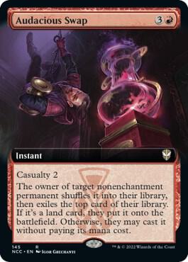 Audacious Swap Extended Art 145 (Commander: Streets of New Capenna)  | Good Games Modbury