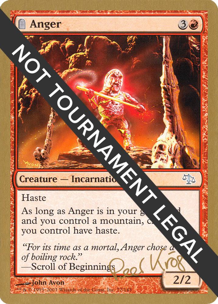Anger 2003 Peer Kroger JUD pk77/142 (World Championship Decks)  | Good Games Modbury