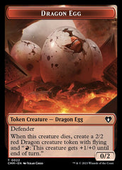 Treasure // Dragon Egg Double-Sided Token [Commander Masters Tokens] | Good Games Modbury