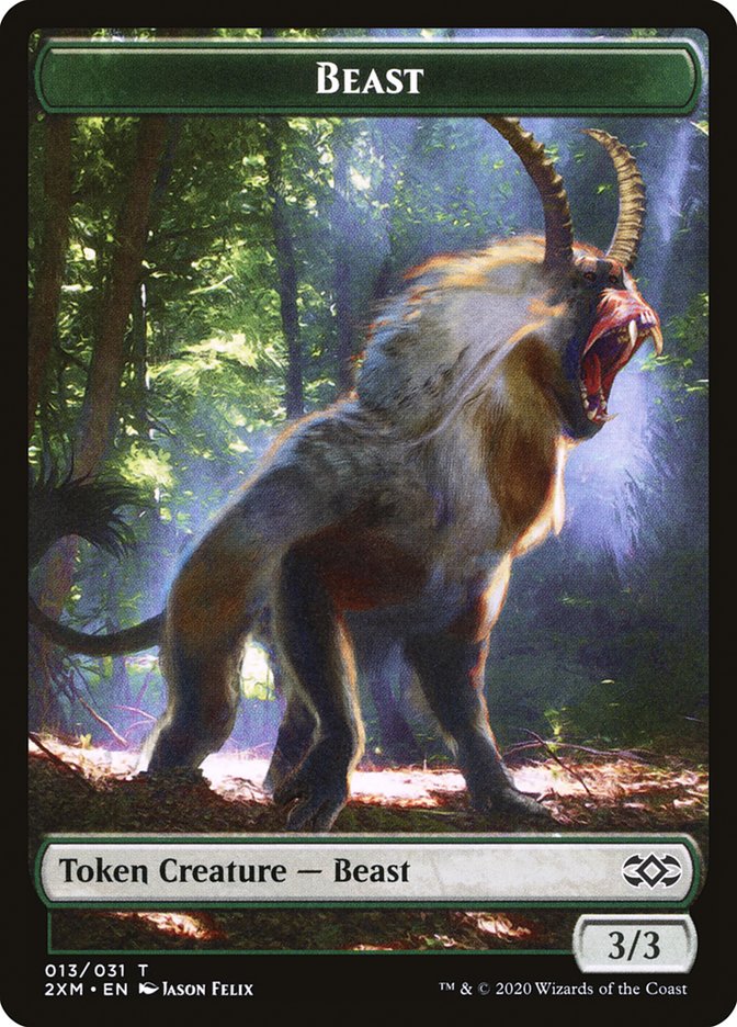 Ape // Beast Double-Sided Token [Double Masters Tokens] | Good Games Modbury