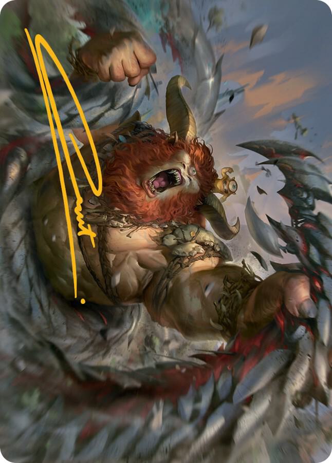 Borborygmos and Fblthp Art Card 42 81 Gold Stamped Signature 42 (Art Series: March of the Machine)  | Good Games Modbury