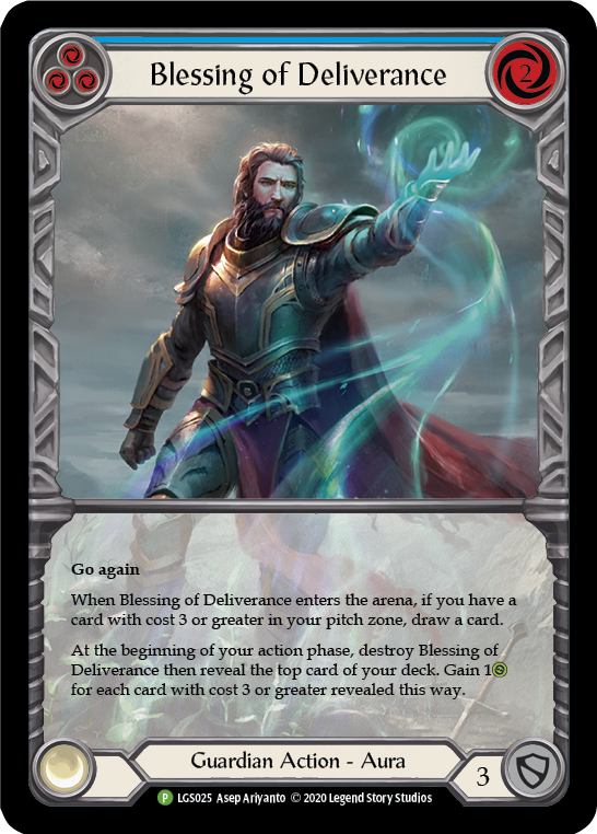 Blessing of Deliverance (Blue) [LGS025] (Promo) | Good Games Modbury