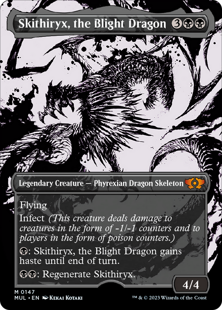 Skithiryx, the Blight Dragon (Borderless) (Halo Foil) [Multiverse Legends] | Good Games Modbury