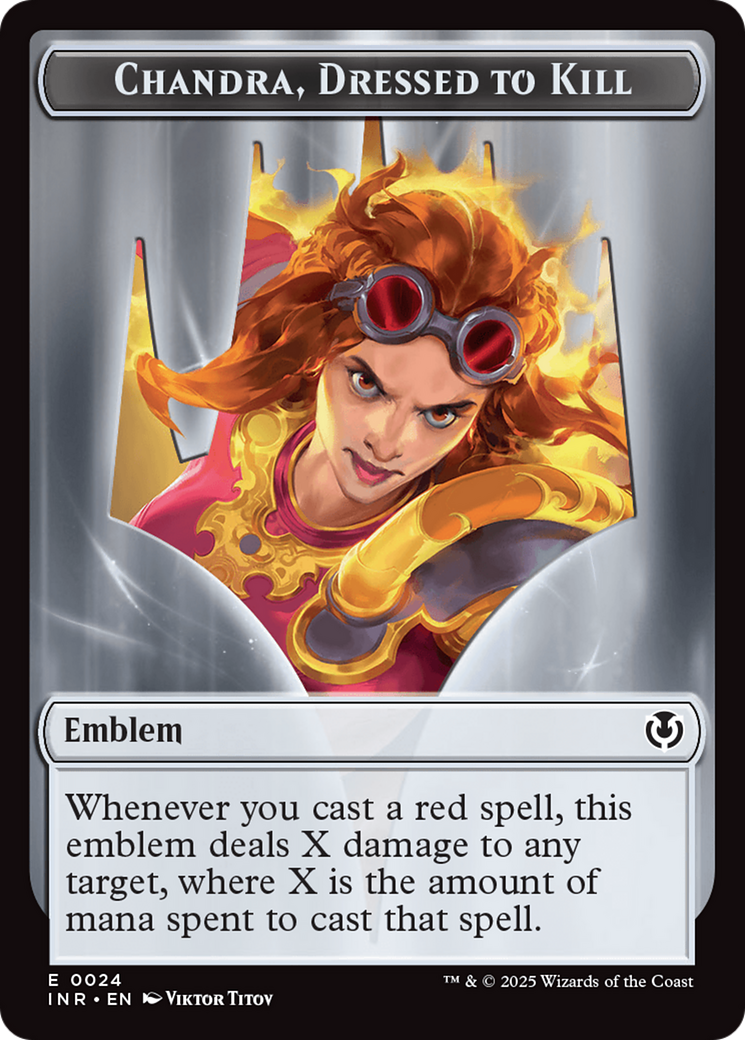 Human (0014) // Emblem - Chandra, Dressed to Kill Double-Sided Token [Innistrad Remastered Tokens] | Good Games Modbury
