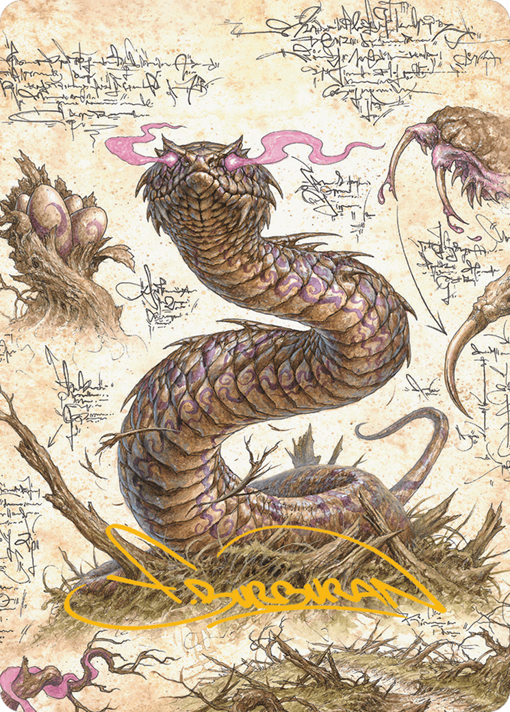 Rottenmouth Viper Art Card (Gold-Stamped Signature) [Bloomburrow Art Series] | Good Games Modbury