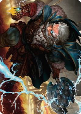 Electrostatic Infantry Art Card Gold Stamped Signature 30 (Art Series: Dominaria United)  | Good Games Modbury